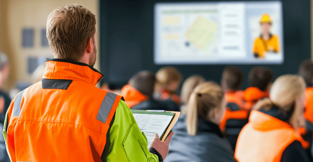 health and safety inspector delivering health and safety training